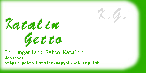 katalin getto business card